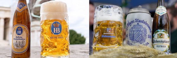Hofbräu Oktoberfestbier och Weihenstephaner Festbier